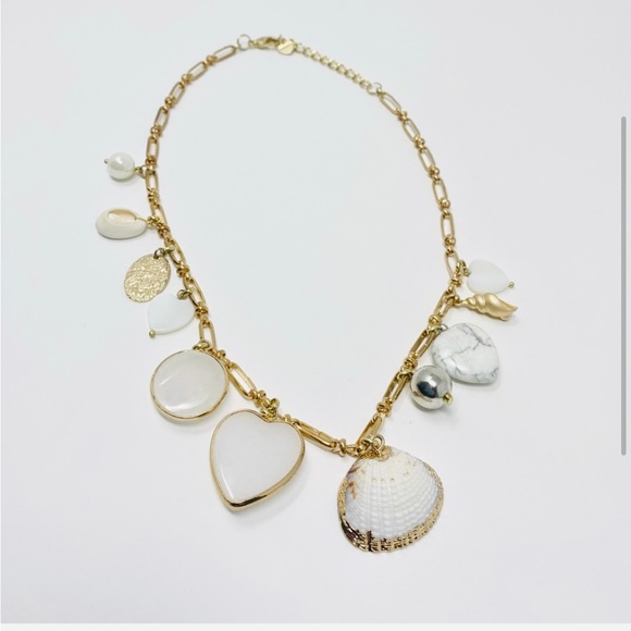 Shell, stone and Gold Chain Necklace from Nakamol by Anthropologie. - Picture 2 of 7
